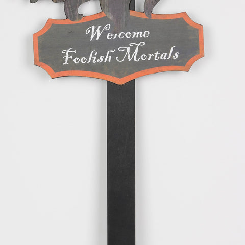 10.5*0.125*35.5'' Mdf Welcome Foolish Mortals Décor
