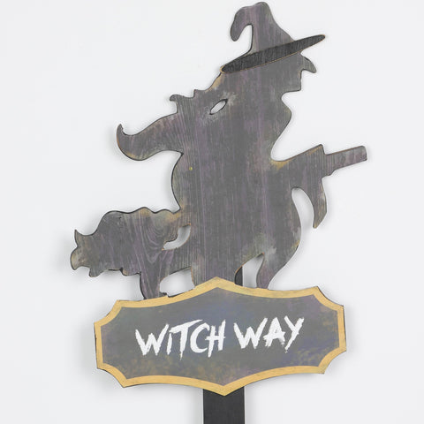 10.5*0.125*35.5''Halloween Witch Way Décor