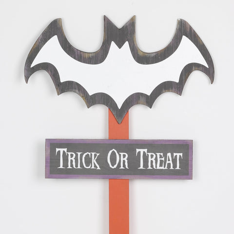 13.0*0.125*35.75''Halloween Trick Or Treat Bat Mdf Décor