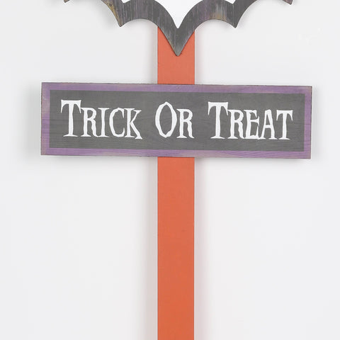 13.0*0.125*35.75''Halloween Trick Or Treat Bat Mdf Décor