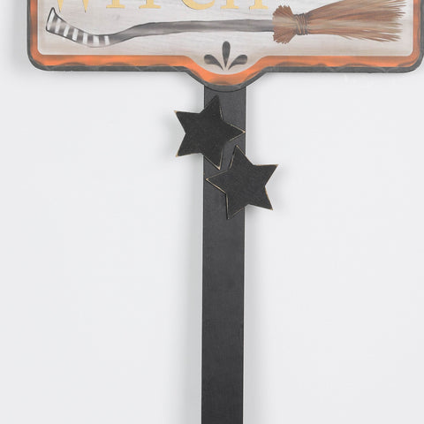 13.12*0.125*35.75''Halloween Witch Way Mdf Décor