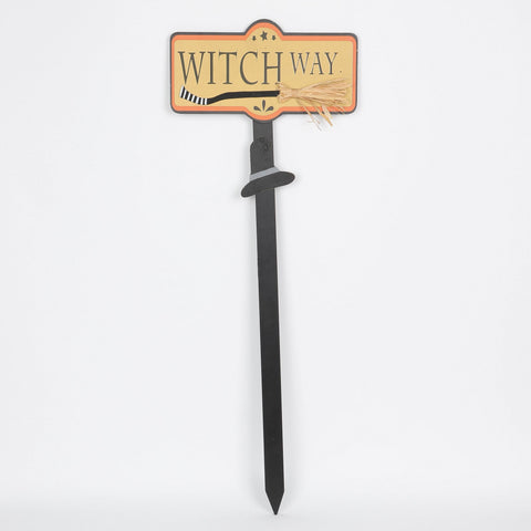 Halloween Witch Way MDF Décor