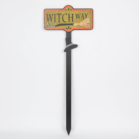 Halloween Witch Way MDF Décor