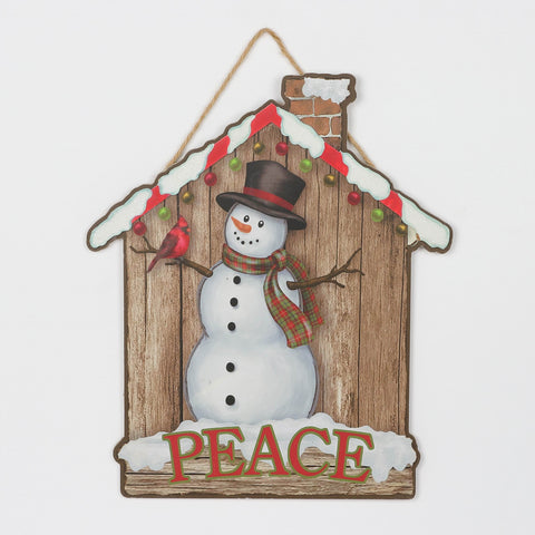 Christmas 13.0*0.25*15.0''Peace Sign Wall Hanger | Christmas Decor | Festive Holiday Decoration
