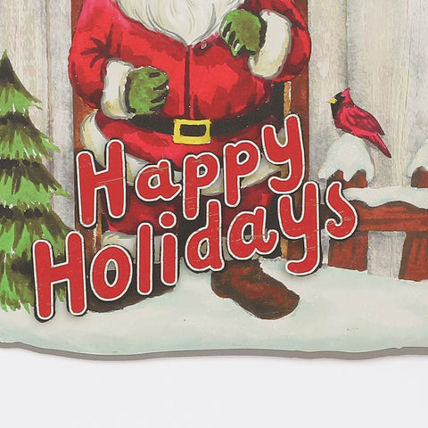 Christmas 5.375*0.375*17.0''Happy Holidays Wall Hanger | Christmas Decor | Festive Holiday Decoration