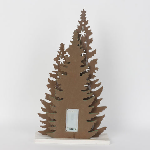 Christmas 10.625*4.0*19.25'' Snowman &Trees Décor | Christmas Decor | Festive Holiday Decoration
