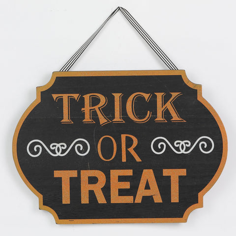 Halloween "Trick or Treat" MDF Wall Hanger Décor