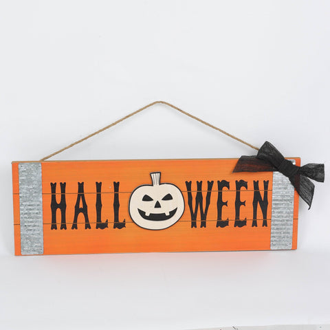 Halloween Orange MDF Wall Hanger Décor