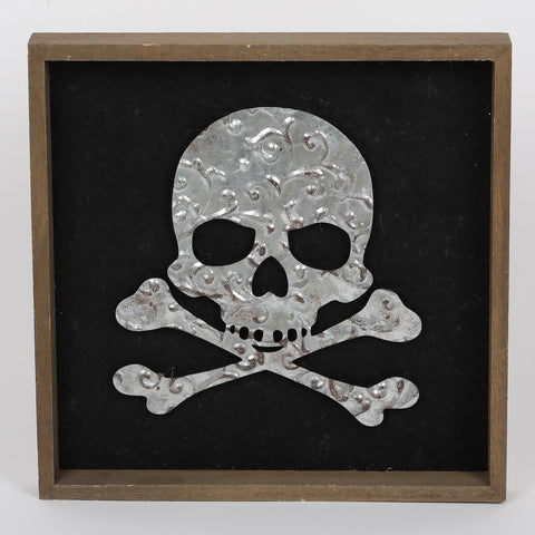 Halloween Skull and Crossbones Wall Art Décor