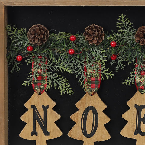 Christmas 15.875*2.0*11.75'' Mdf Box W/Noel Sign Décor