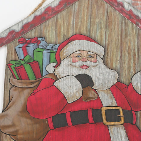 Christmas 14.5*0.375*18.0'' Mdf Santa'S Workshop Sign Wall Hanger | Christmas Decor | Festive Holiday Decoration