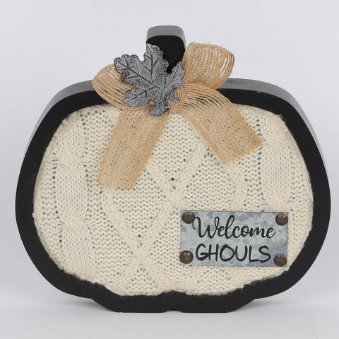Welcome Ghouls Pumpkin Décor