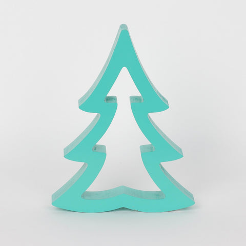 Christmas 5.875*1.125*7.625'' Blue Tree Décor | Christmas Decor | Festive Holiday Decoration