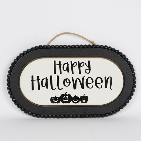 Halloween "Spooky Greetings" Pumpkin Wall Hanger Décor