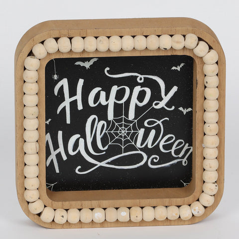 Halloween Happy Halloween Beaded Frame Sign