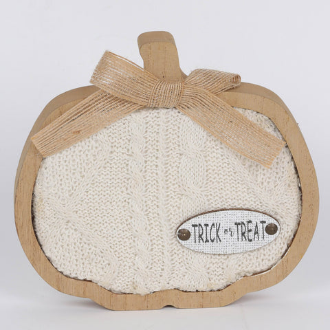 Trick or Treat Beige Pumpkin Décor