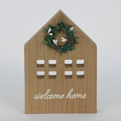 Harvest House Table Décor with Welcome Home Quote