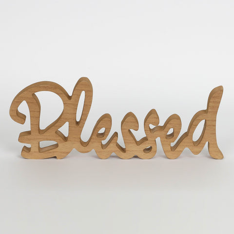 Harvest Blessed Natural MDF Table Décor