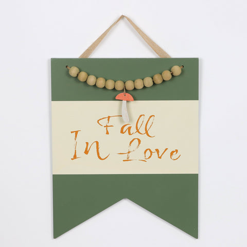 Harvest Fall In Love MDF Wall Hanger with Bead Décor