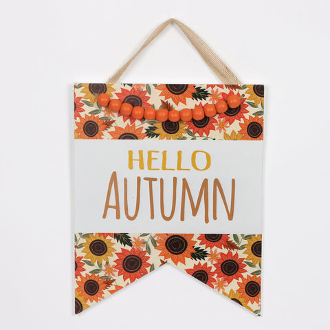 Harvest Hello Autumn MDF Wall Hanger Decor