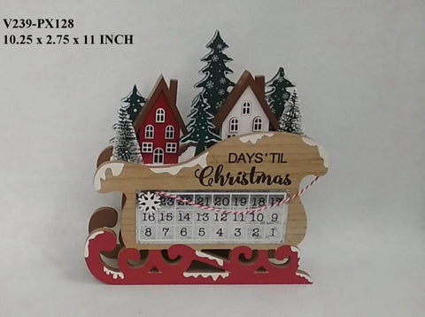 Christmas SLEDGE COUNTDOWN CALENDAR