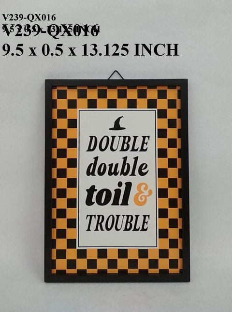 Halloween Plastic Wall Plaque 