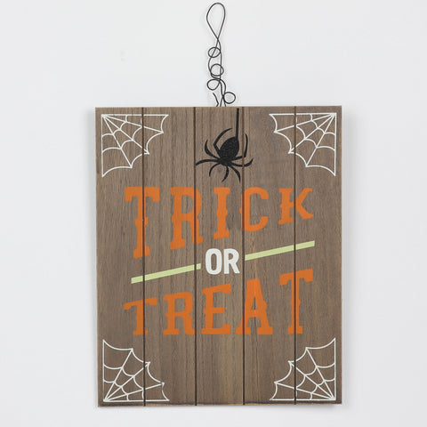 Halloween Trick Or Treat MDF Wall Hanger Décor