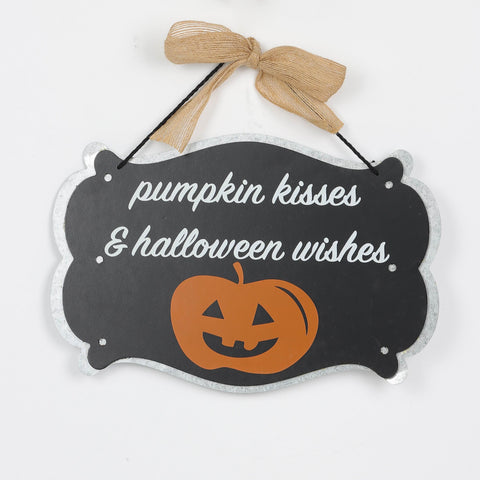 Halloween Pumpkin Kisses & Halloween Wishes Wall Hanger Décor