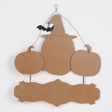 13.75*14.5*0.25‘’ Happy Halloween Pumpkin Ghost Wall Hanger Décor