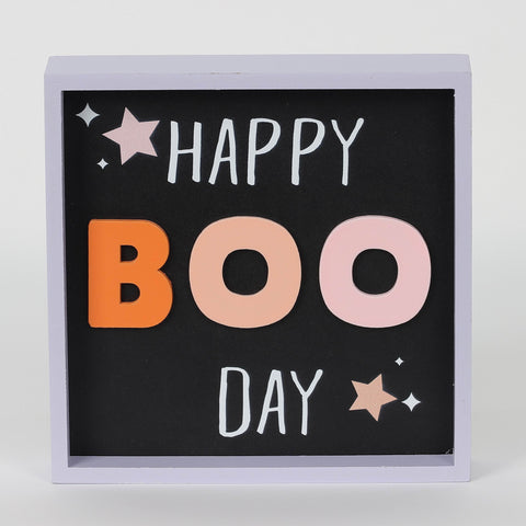 Halloween "Happy Boo Day" Decorative Frame Sign