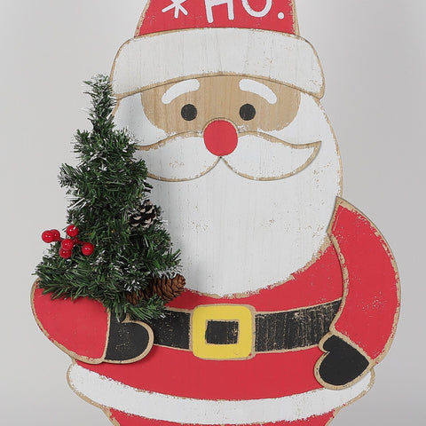 Christmas 17.0*0.5*36.0'' Mdf Santa Décor | Christmas Decor | Festive Holiday Decoration