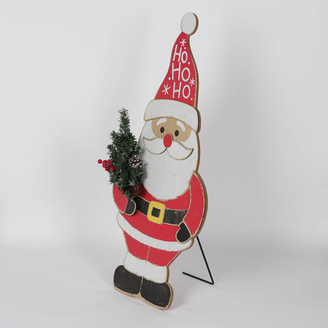 Christmas 17.0*0.5*36.0'' Mdf Santa Décor | Christmas Decor | Festive Holiday Decoration