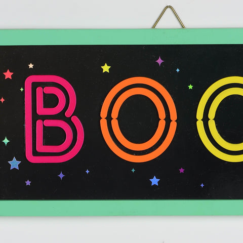12*0.5*5.75‘’ Halloween Boo Mdf Wall Hanger Décor
