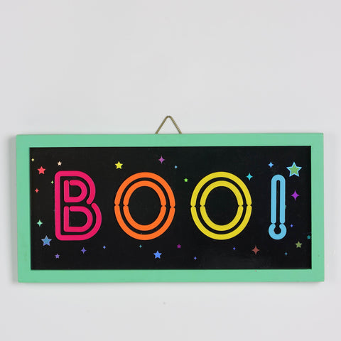 12*0.5*5.75‘’ Halloween Boo Mdf Wall Hanger Décor