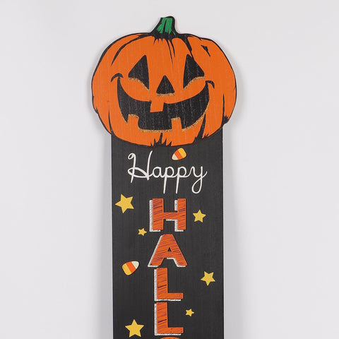 10.25*0.25*36.0'' Halloween Welcome Mdf Pumpkin Sign Décor
