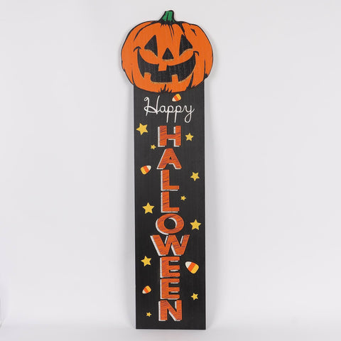 10.25*0.25*36.0'' Halloween Welcome Mdf Pumpkin Sign Décor
