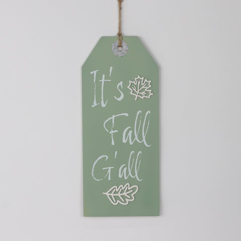 Harvest "It's Fall Y'all" MDF Wall Sign Décor