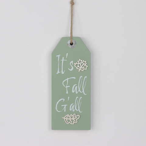 Harvest "It's Fall Y'all" MDF Wall Sign Décor