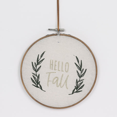 Harvest "Hello Fall" Round Wall Decor