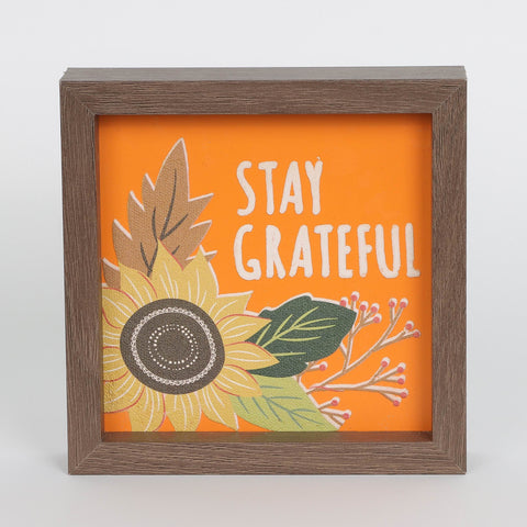 Harvest Stay Grateful MDF Table Decor