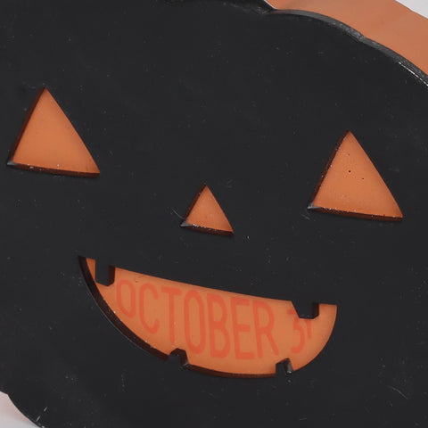 Halloweeen Pumpkin W/ Ghost Head Décor