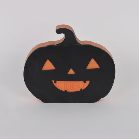 Halloweeen Pumpkin W/ Ghost Head Décor