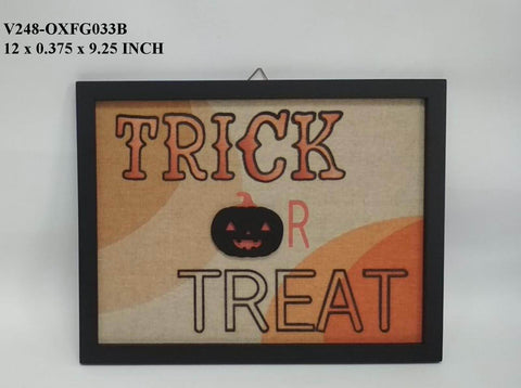 Halloween Plastic Wall Plaque 