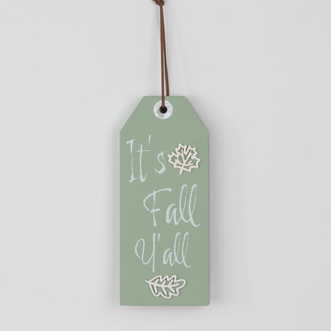 Harvest "It's Fall Y'all" Hanging Wall Sign