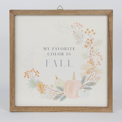 Harvest "My Favorite Color is Fall" MDF Wall Hanger Décor