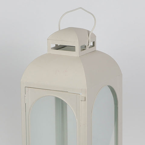 Christmas 8.625*8.625*28.25'' White  Metal Lantern Décor | Christmas Decor | Festive Holiday Decoration