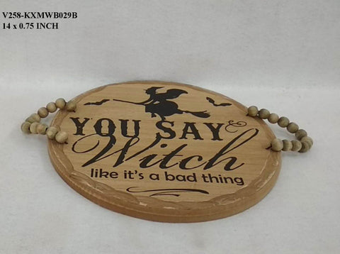 Halloween Plastic Wall Plaque 