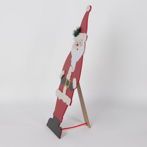Christmas 10.5*0.625*32.0'' Mdf Santa Décor