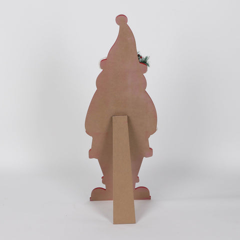 Christmas 10.5*0.625*32.0'' Mdf Santa Décor