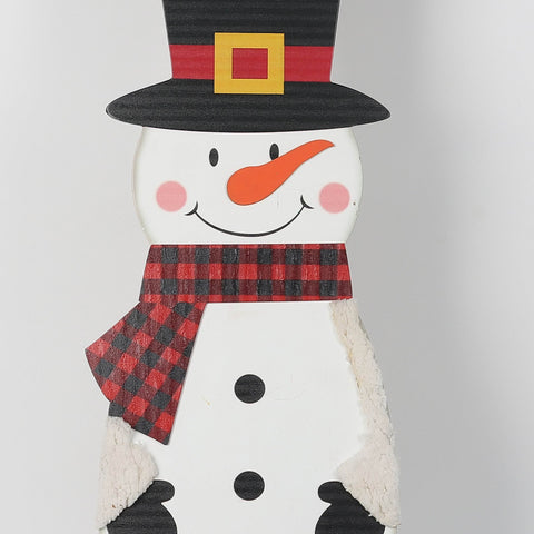 Christmas 9.625*0.625*32.0'' Mdf Snowman Décor W/Black Hat | Christmas Decor | Festive Holiday Decoration